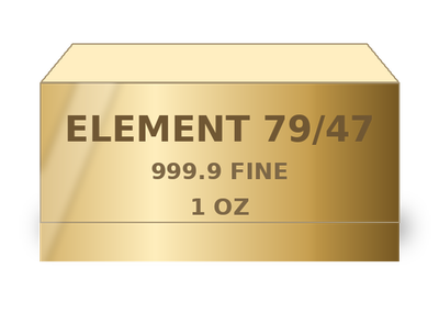 Gold bar (illustrated render)