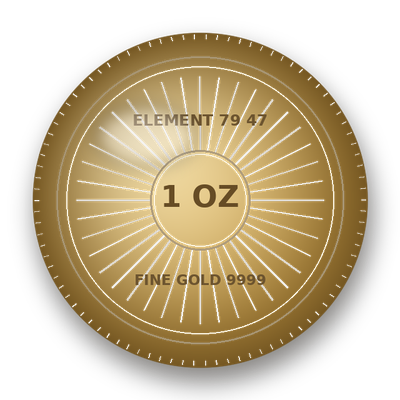 Gold coin (illustrated render)